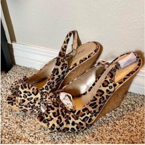 Leopard Wedge Shoes
